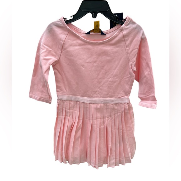 Polo Ralph Lauren - Pleated Stretch Ponte Dress - 4T - French Pink - Picture 2 of 9